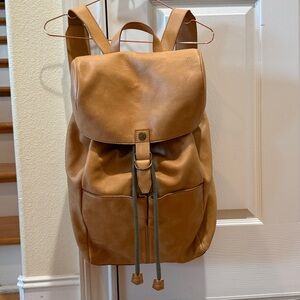 Vivienne Westwood Camel Large Leather Backpack